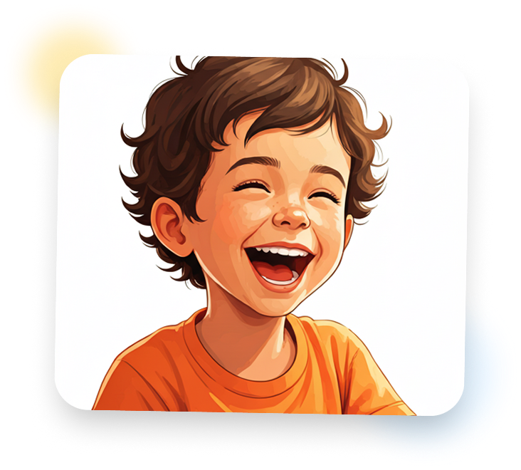 Cheerful child playing